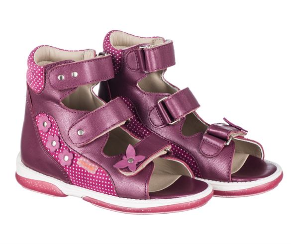Image of Memo Agnes, pigesandal, dark pink - sandaler med ekstra støtte (Memo-Agnes-DarkPink-24)